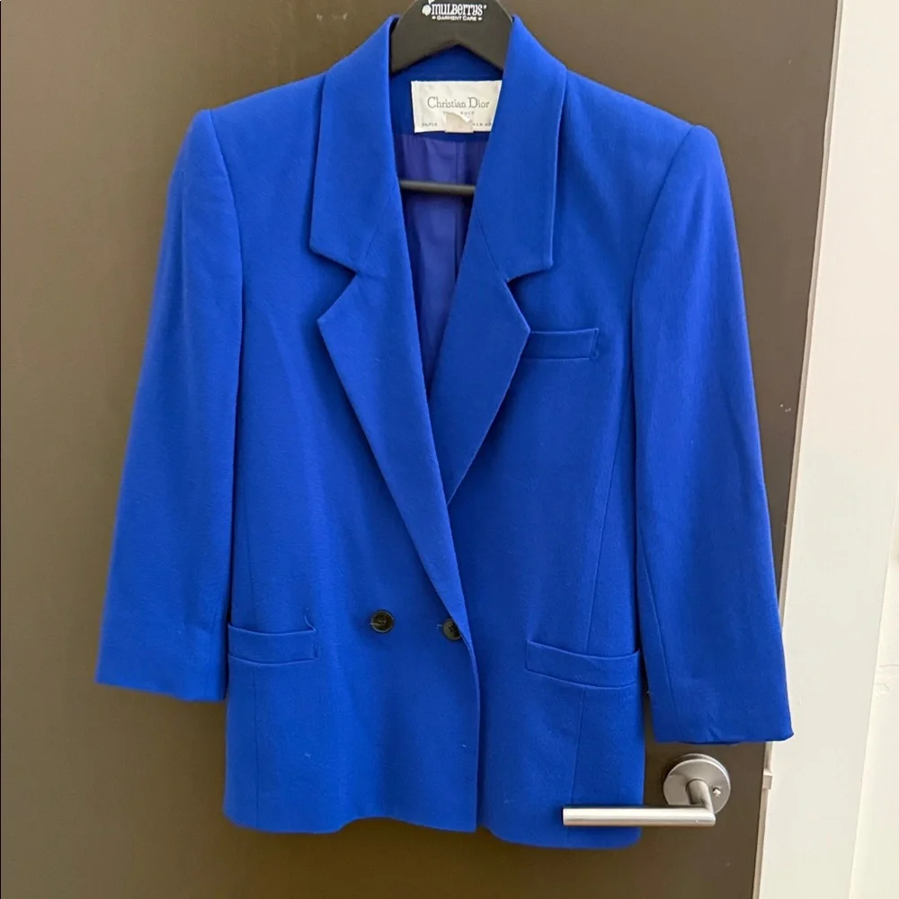 Dior Women's Vibrant Blue Suit Jacket